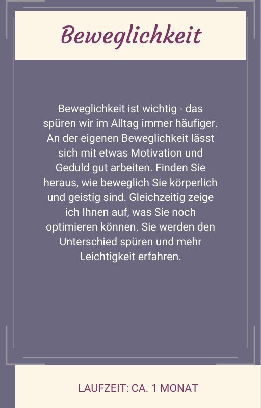Beweglichkeit